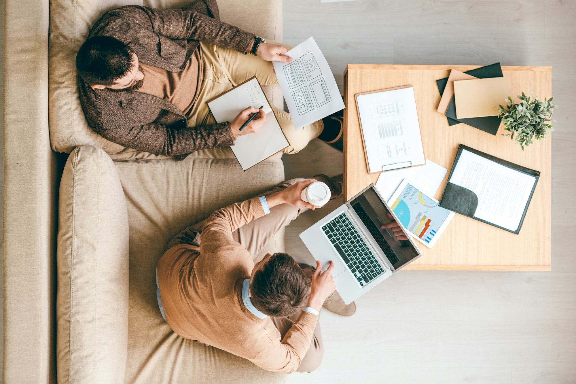 Two creative designers having a meeting